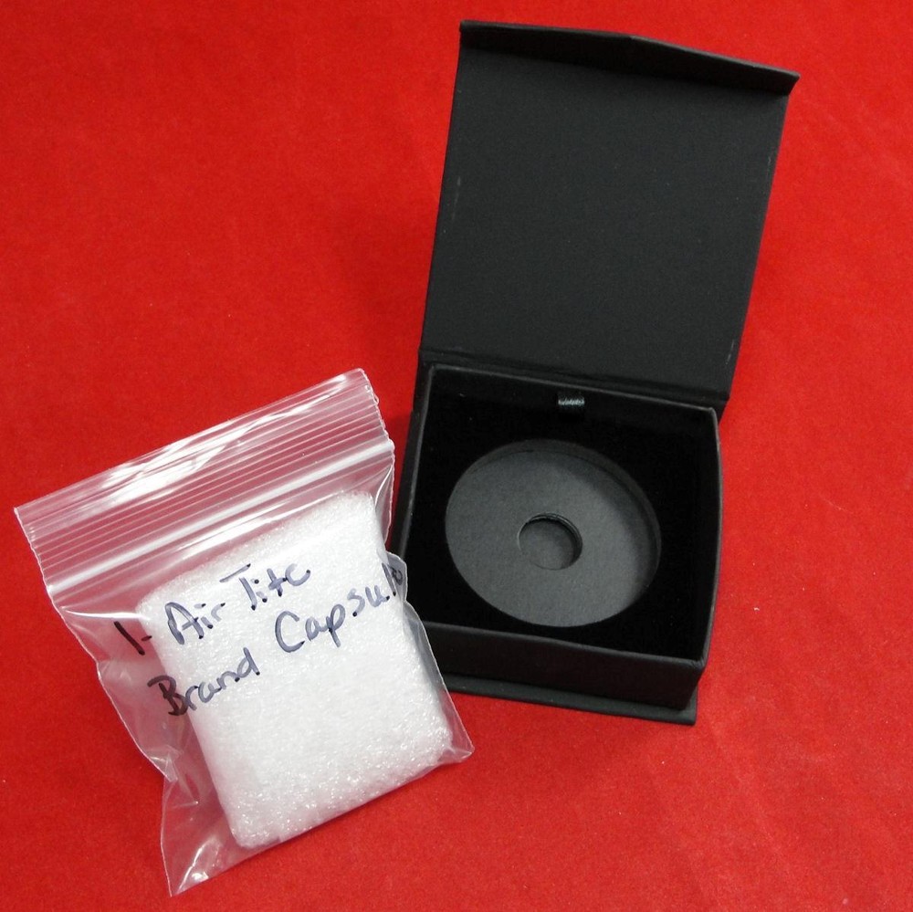 Folding Coin Box w/Magnetic Lid & Stand Insert INCLUDES Model I AirTite Capsule