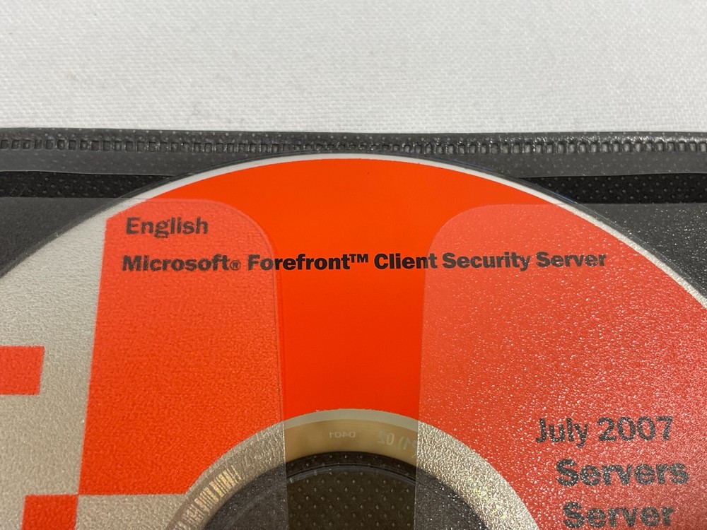 Microsoft Forefront Client Security Server DVD Windows Software Disc PC