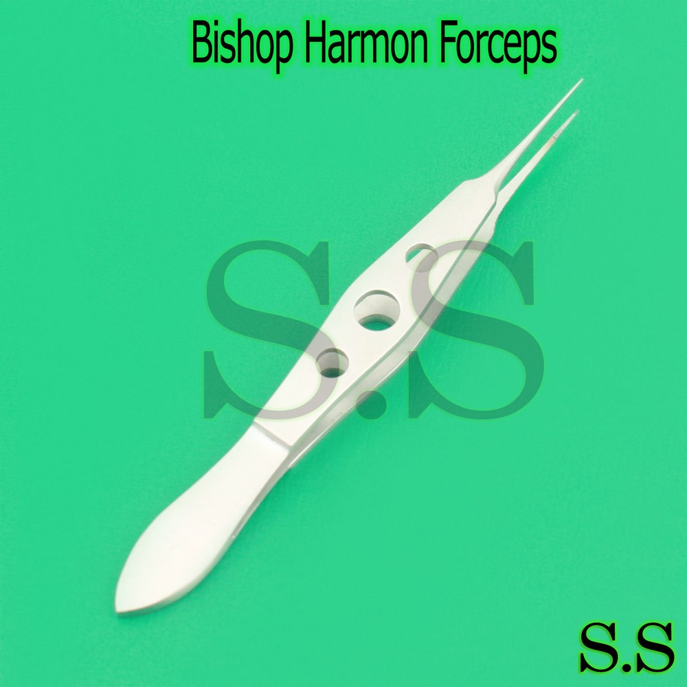 6 BISHOP HARMON Micro Tissue Forceps 3.50", 0.3MM 1X2 TEETH Surgical Instruments
