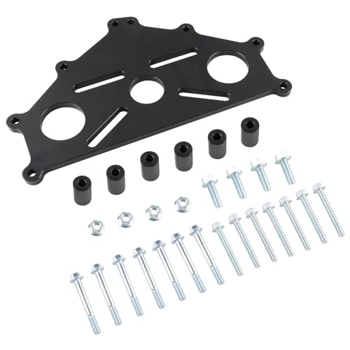 Engine Safe Stand Adapter Plate Compatible with Chevy LS LT Engines Black Black