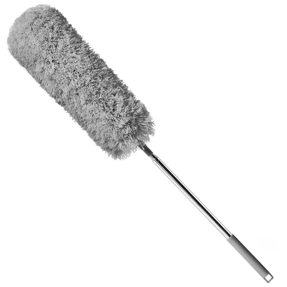 Feather duster microfiber dust catcher telescopic handle bendable removable