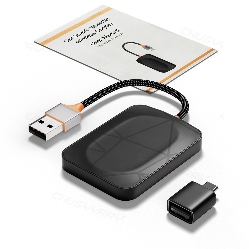Mini Wireless CarPlay Adapter for iPhone USB Plug & Play Converts Wired Dongle +