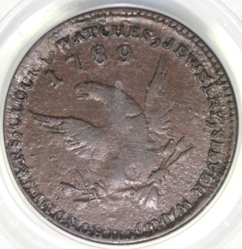 1789 Thick Planchet Plain Edge Mott Token PCGS AU 55
