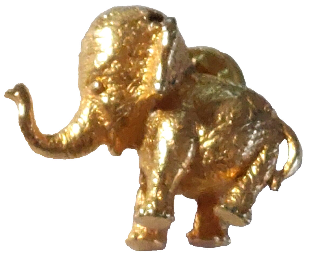 ELEPHANT Gold Toned Lapel Pin