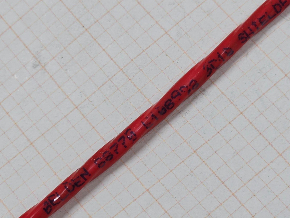 Belden 88770 18/3C Foil Shielded FEP/FEP Electronics Cable CMP Plenum Red /10ft