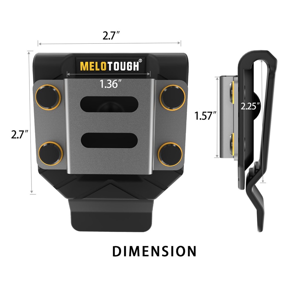 MELOTOUGH Tool Belt Hook Holster Cordless Drill Hook,Black...