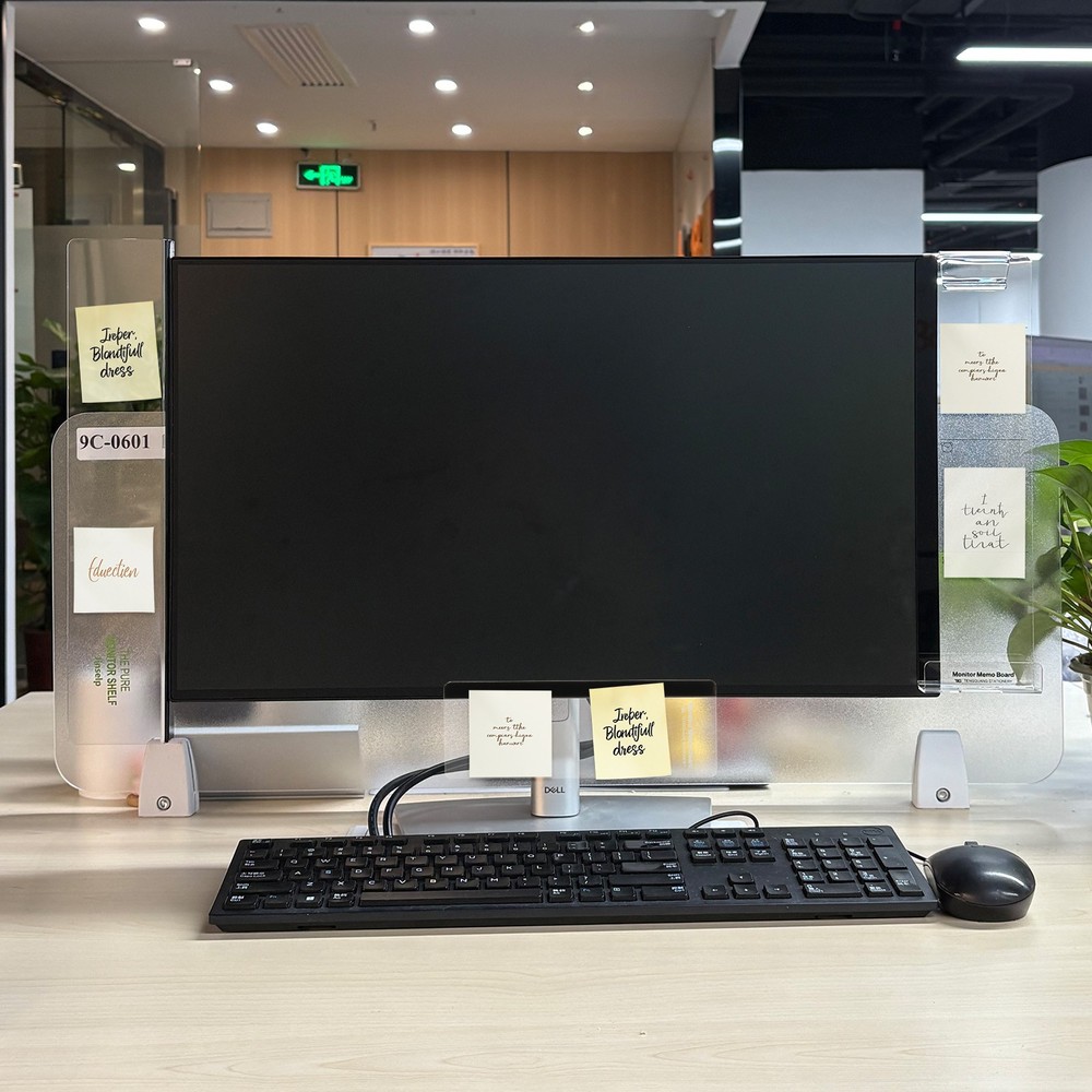 Transparent, Black Bottom PP Self-Adhesive Note Holder 1 Pcs