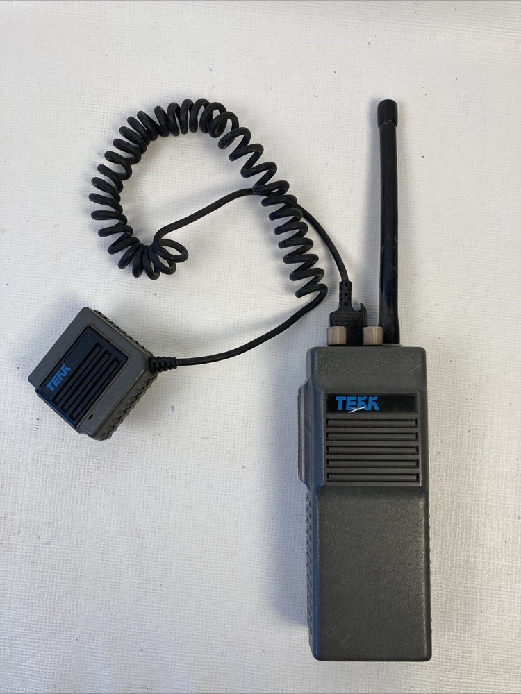 Tekk VHF Transceiver Gray PCI-150A & PTT Attachment (Function Unknown) Untested