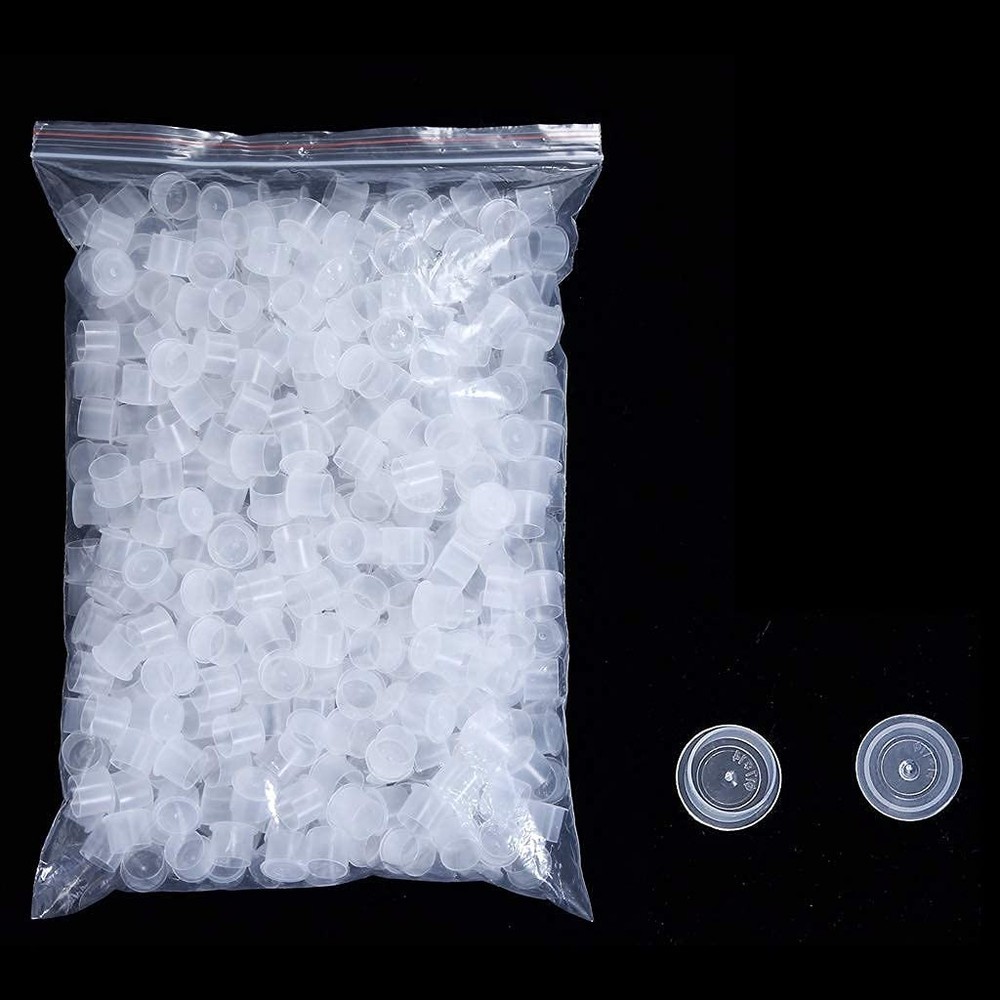 Ink Caps Large,1000pcs White Plastic Disposable Microblading Makeup Ink Cups ...