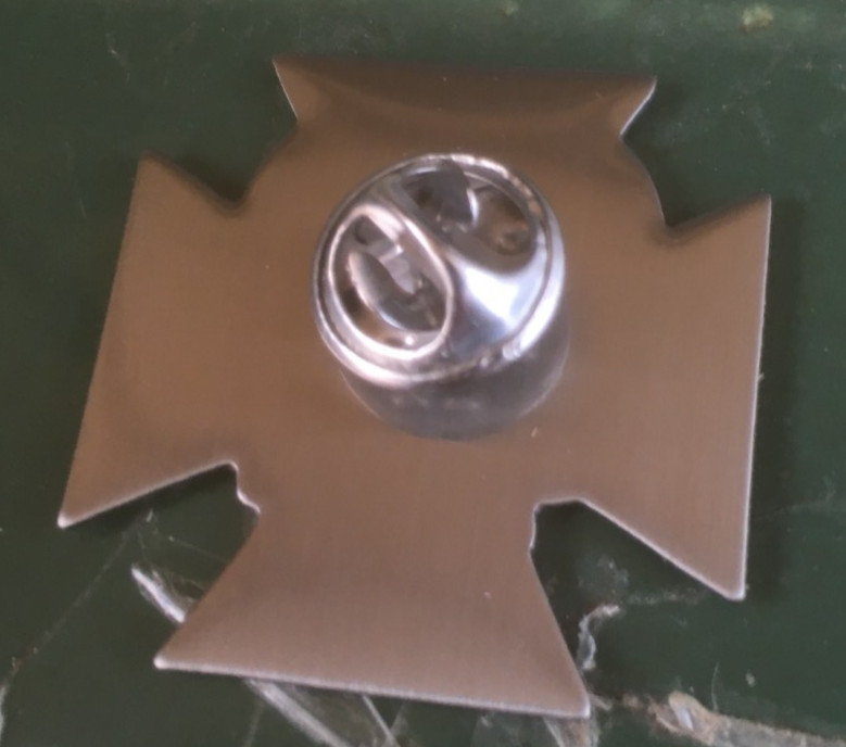 German Skull pin badge