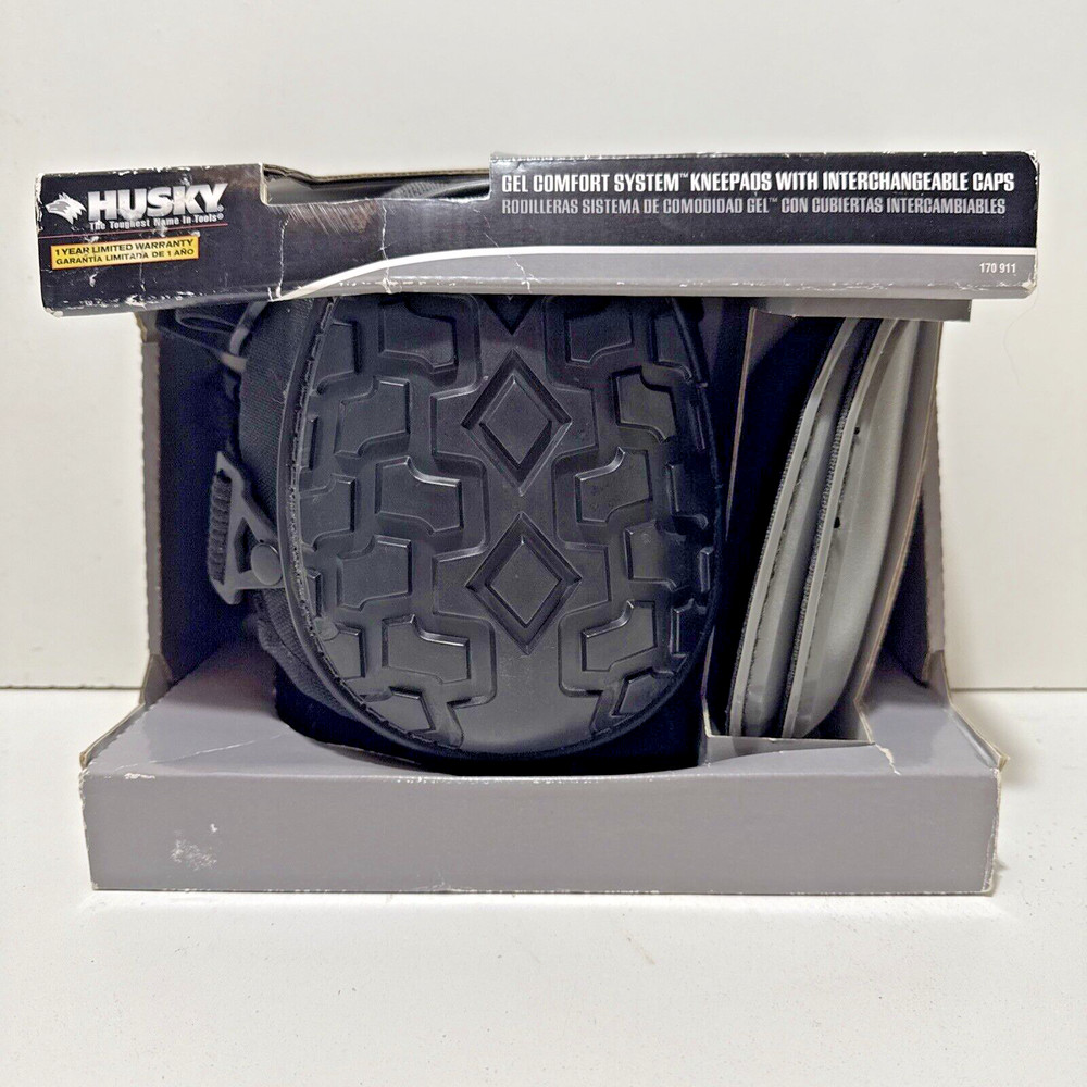 Husky Gel Comfort System Knee Pads w/Interchangeable Caps
