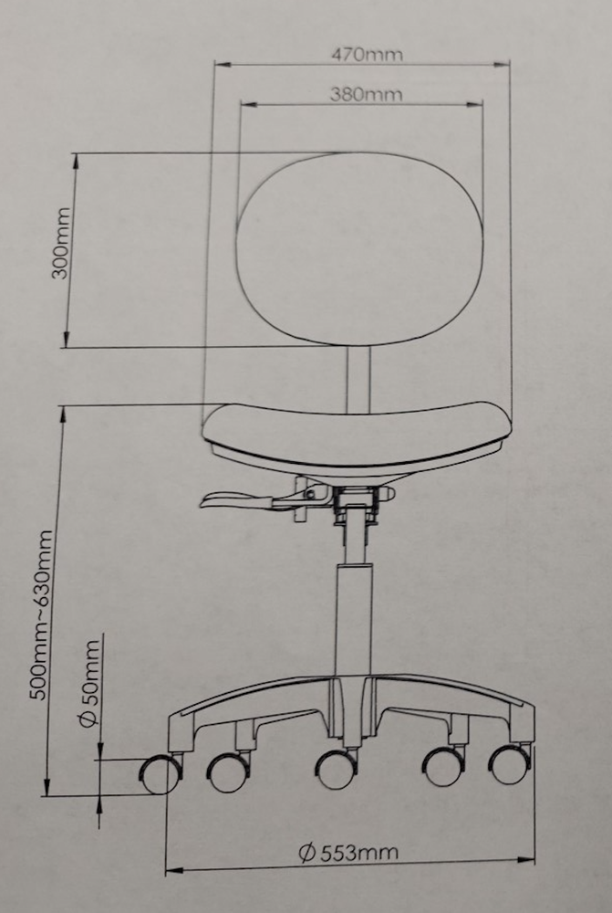Dental Doctor's Stool Seat Adjustable