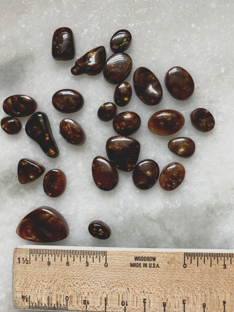 FIRE AGATE, ONE (1) gem, random, Deer Creek, Cabochon, Cab Stone Gem Quality