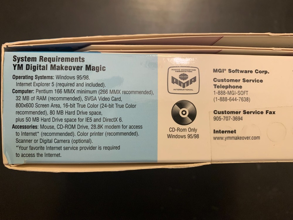Young & Modern YM Digital Makeover Magic 1999 MGI Software For Windows 95/98