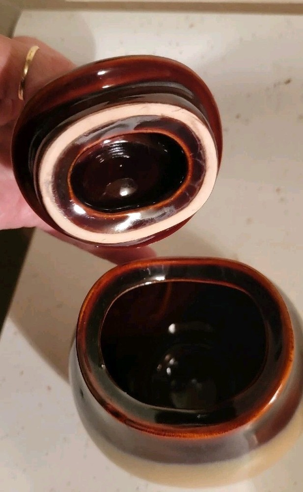 SANGO NOVA BROWN SUGAR BOWL WITH LID IN EUC
