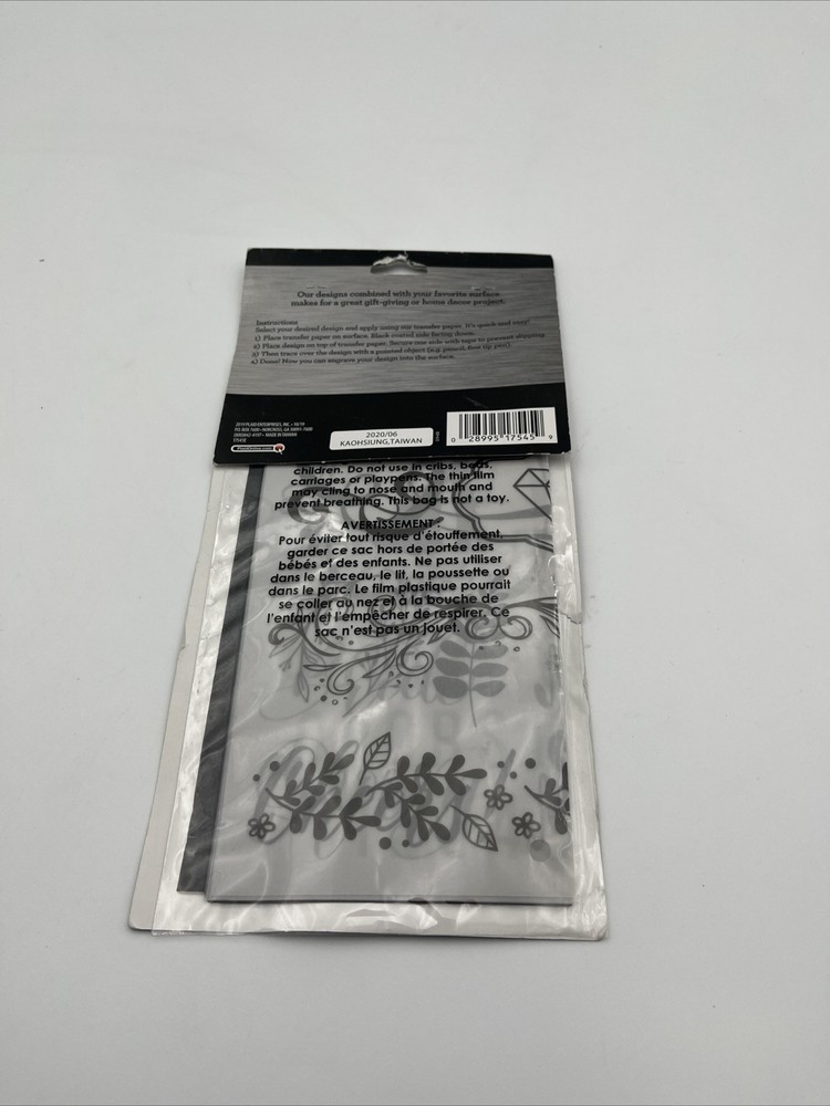 Plaid Engraving Pattern Sheets 5pc