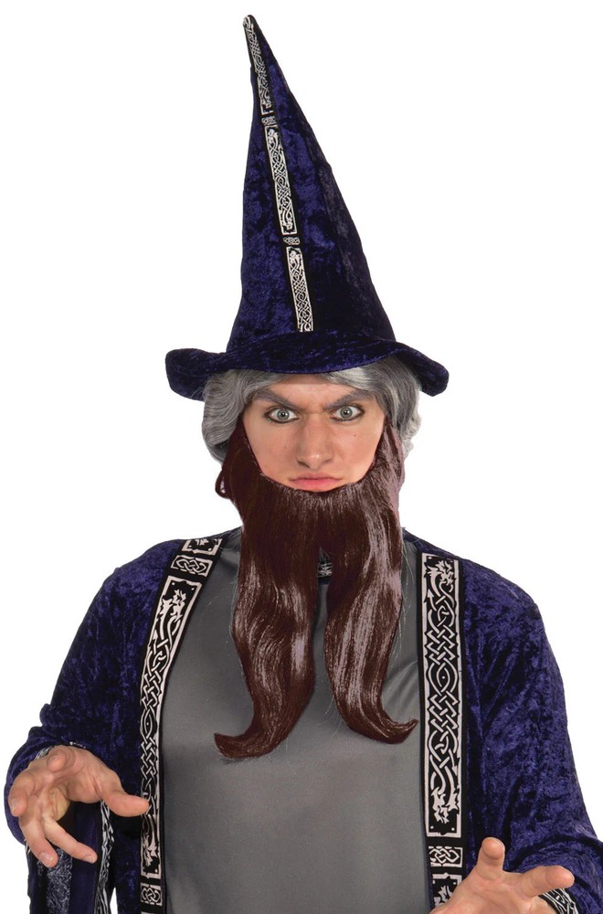 Brand New Long Brown Wizard Forked Beard