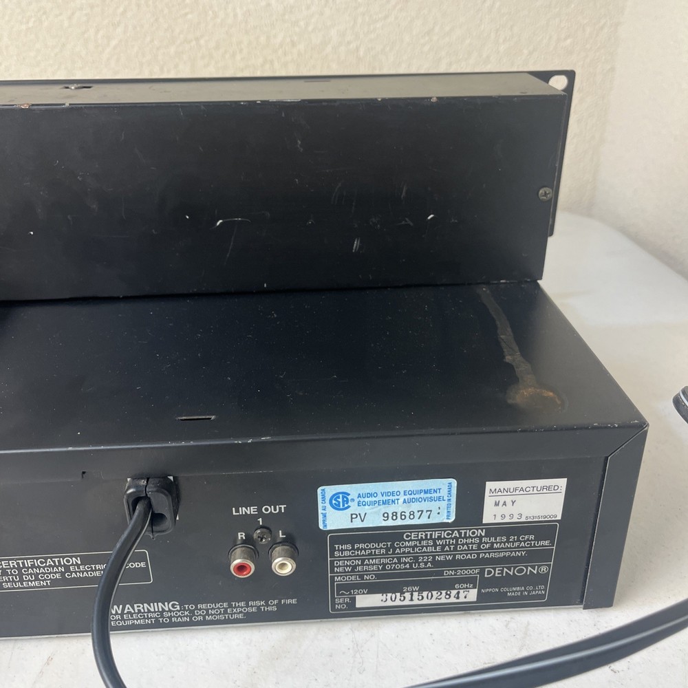 Denon DN-2000F Dual CD Player w/ RC-35 Remote Control Unit Rack Mount DJ Tested