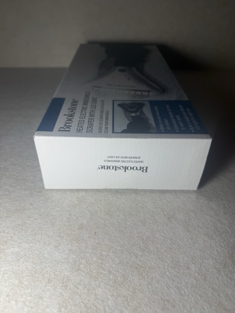 Brookstone Heated Electric Windshield Scraper LED Light NWT in Box