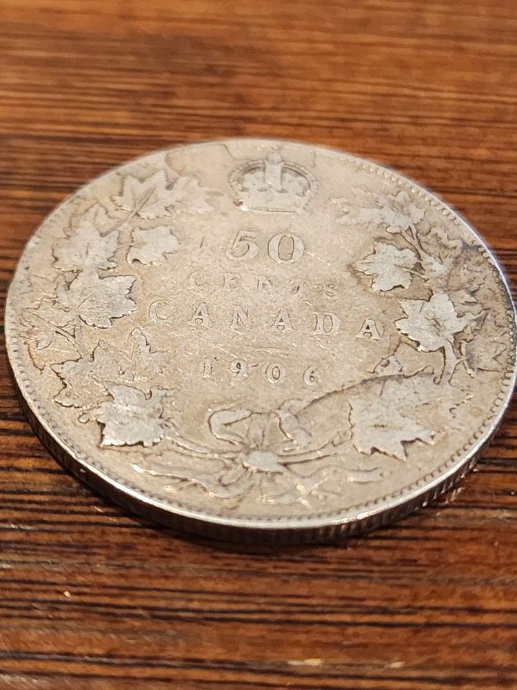 1906 Canada 50 Cents Silver Coin