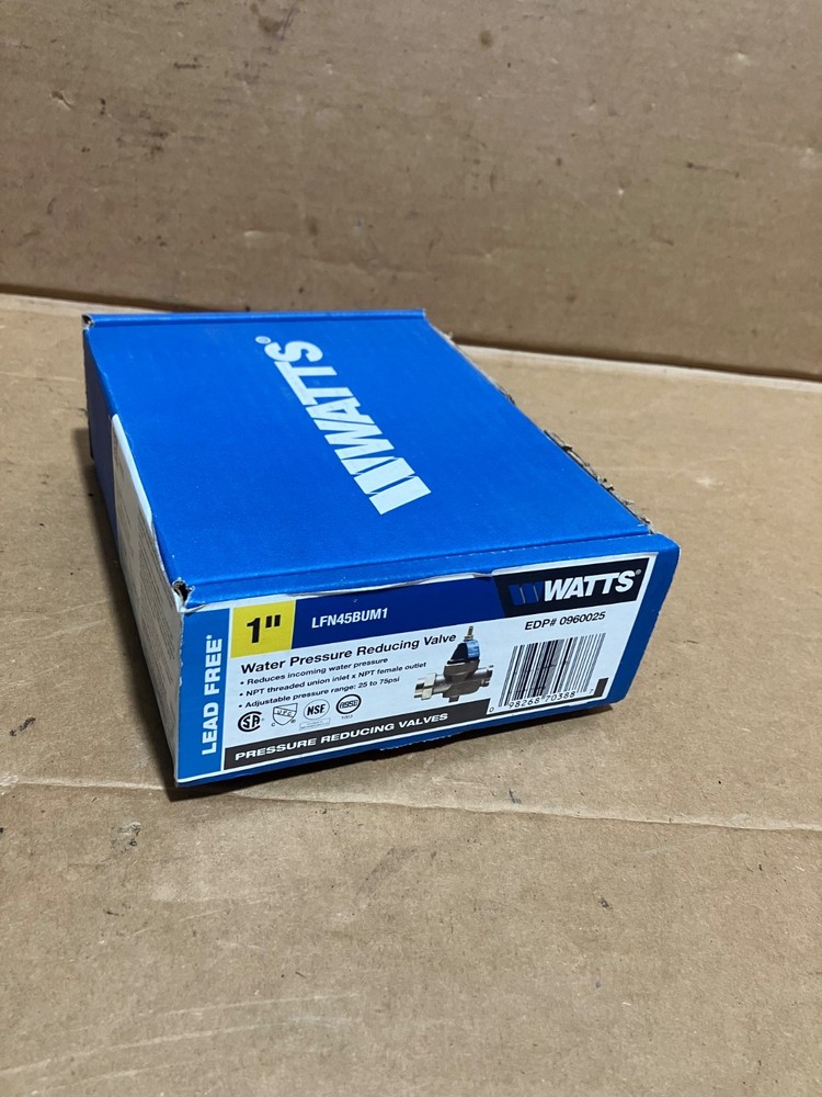 Watts Pressure Reducing Valves LFN45BUM1 1” NEW IN BOX 0960025