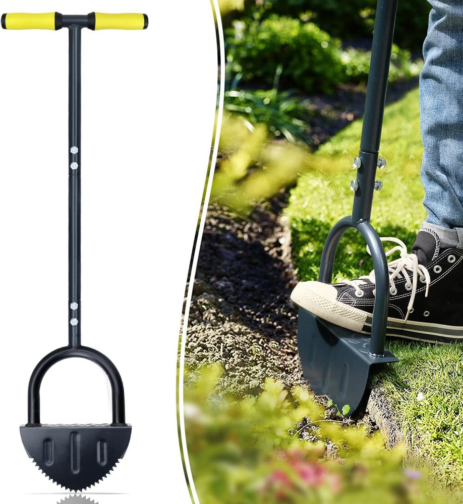 Lawn Edger, Half Moon Sidewalk Grass Edger, 38-Inch