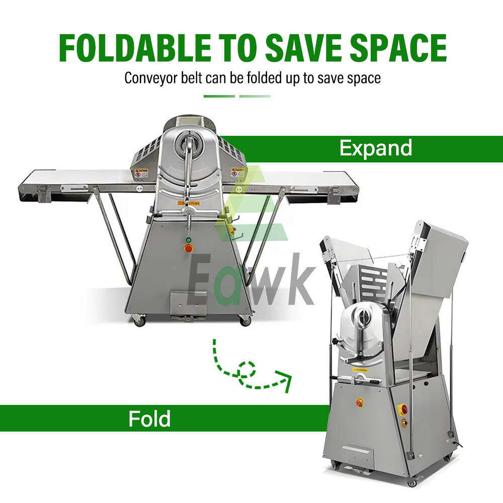 Dough Sheeter Reversible Roller Machine Pastry Bakery Roller Rolling Machine