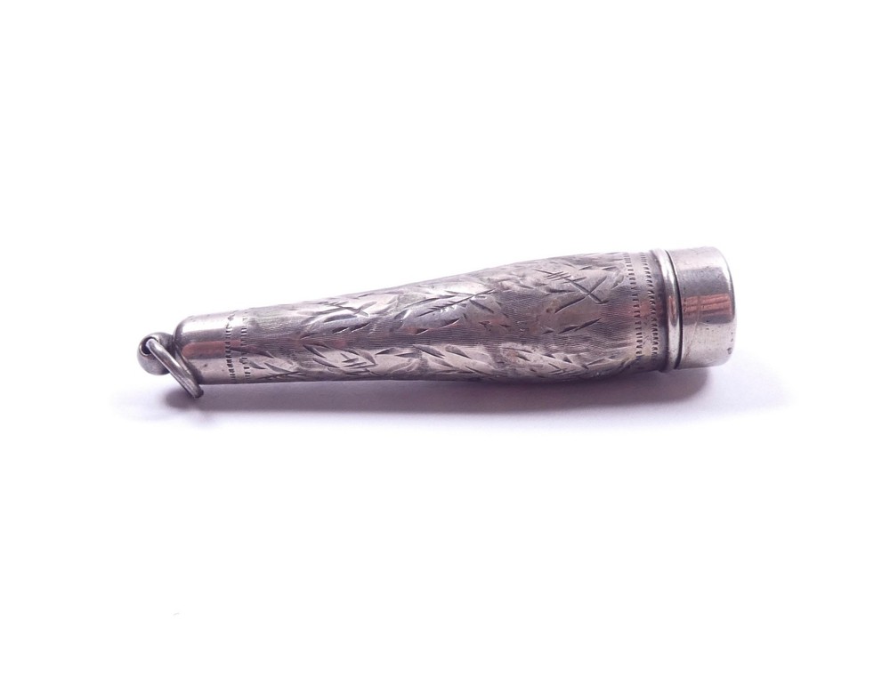Antique Cheroot Cigarette Outer Case Sterling Silver Birmingham 1912 4.5g
