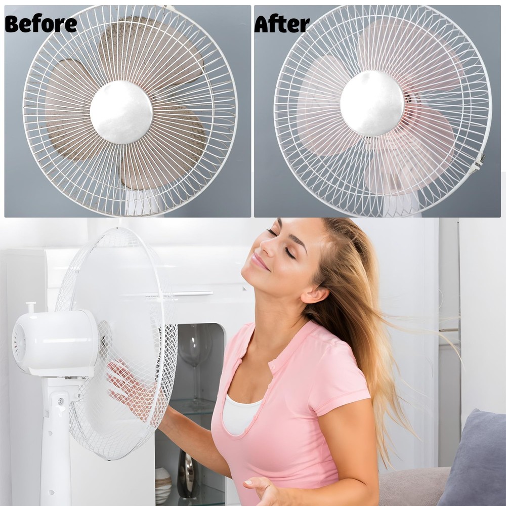 3-Pack Fan Cleaning Brush with Bendable Microfiber Dust Cleaning Brush Tool
