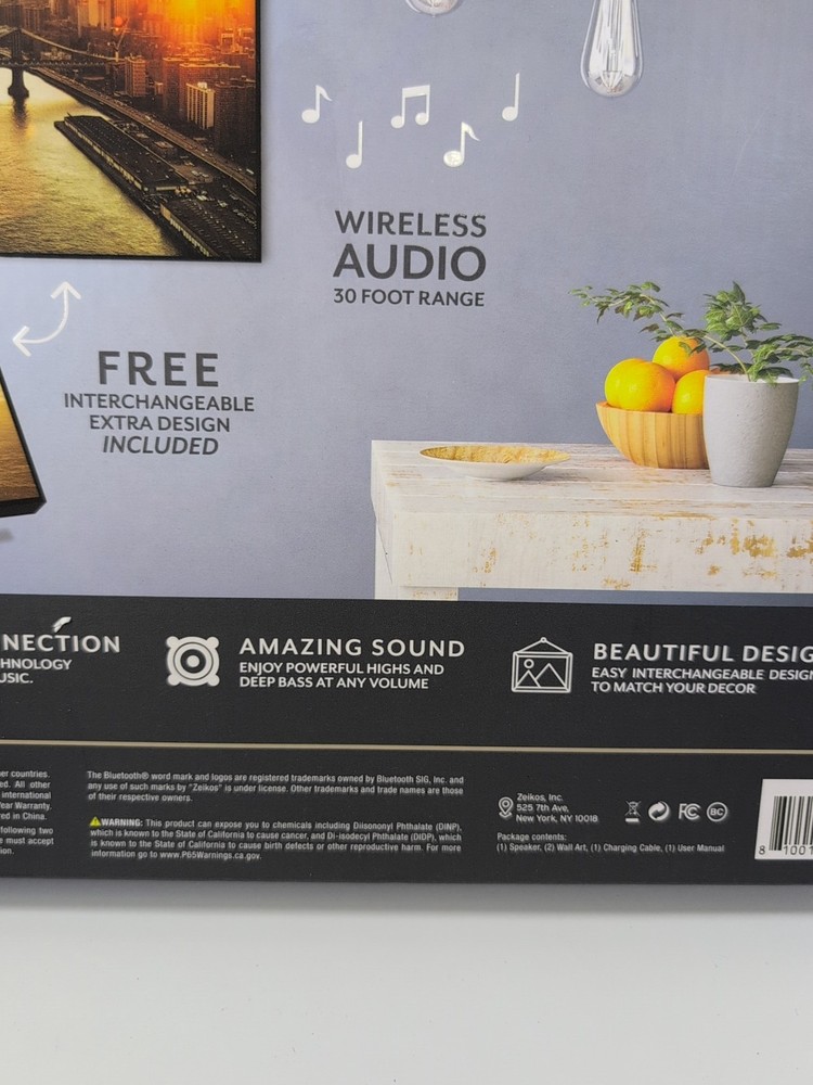 iHip Bluetooth Abstract WallArt Wireless Speakers Interchangeable Extra Design