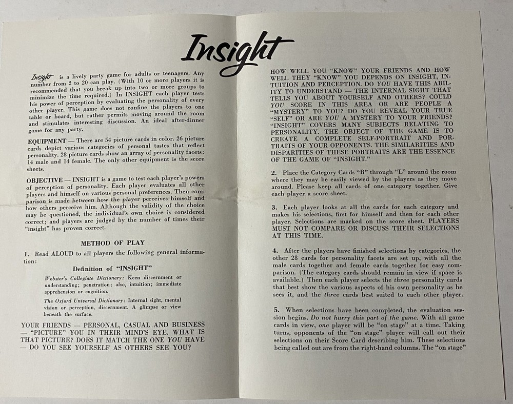MIB - Insight by Games Research - 1967