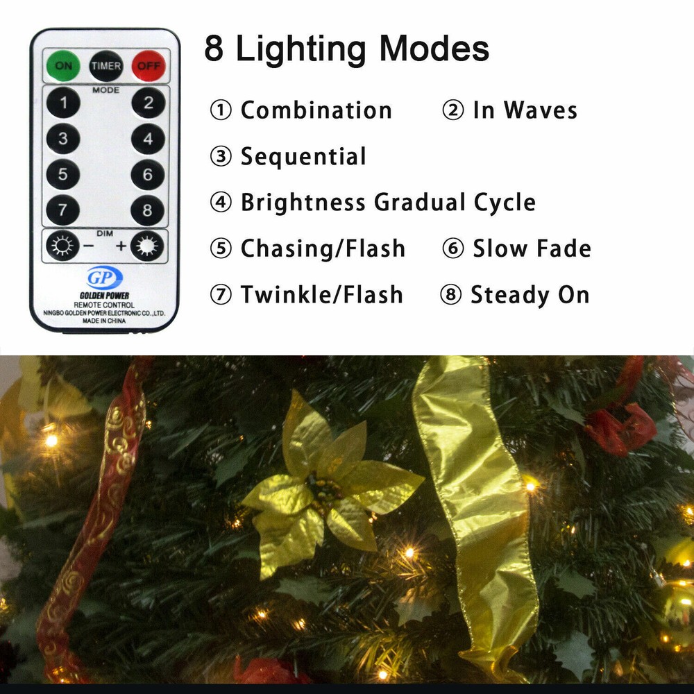 6ft Pop Up Pre Lit Christmas Tree Pull Up Xams Decor Tree 200 Lights Collapsible