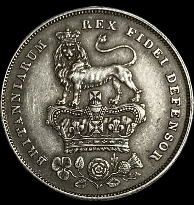 1826 Great Britain UK Shilling SILVER