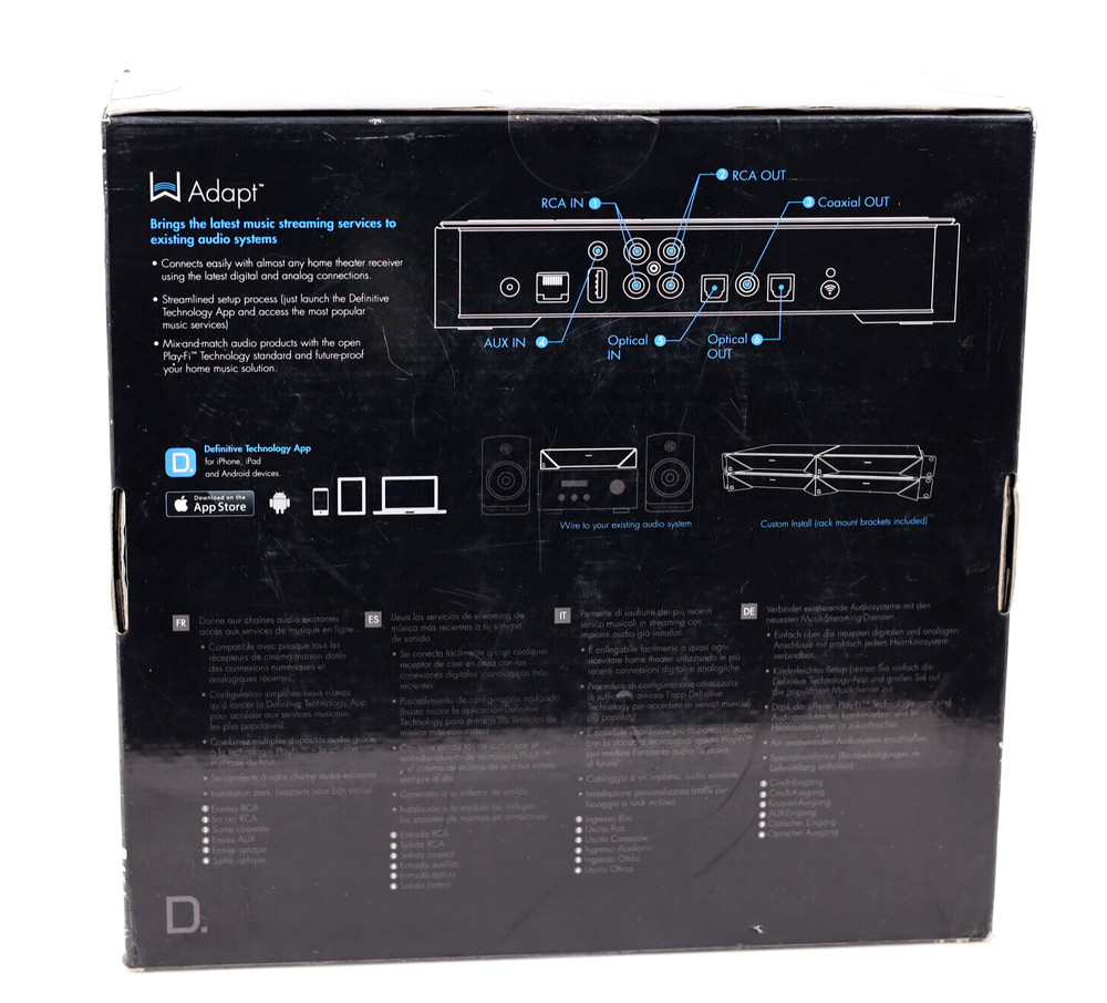 Definitive Technology W Adapt Wireless Audio Adapter o451