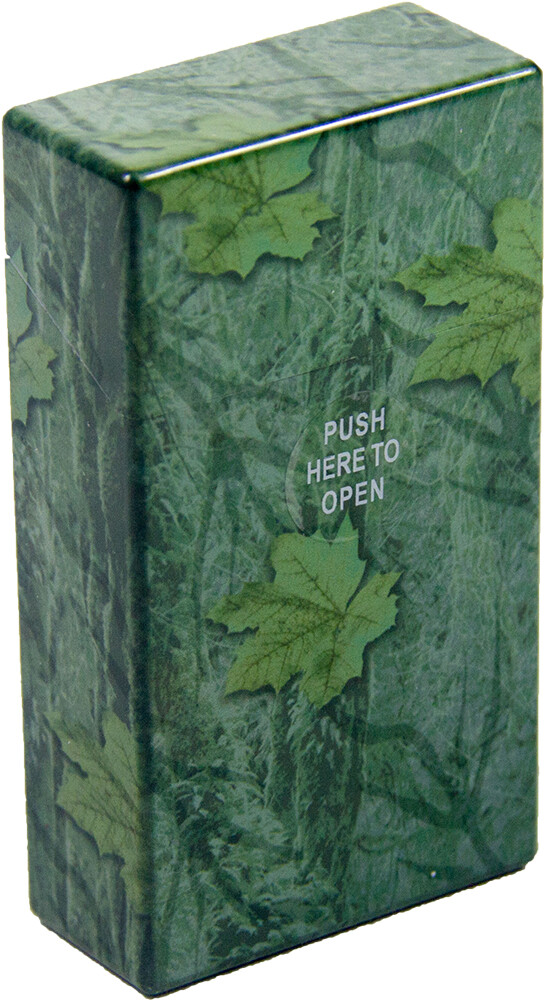12 Pack 100' Push-to-Open Plastic Cigarette Case Camouflage Design
