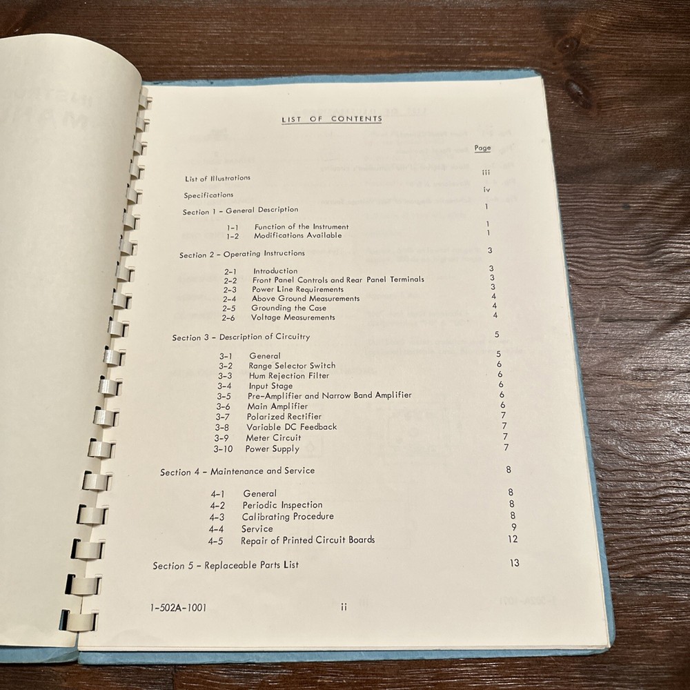 Millivac Instruments Type PM-502A DC Millivoltmeter Instruction Manual