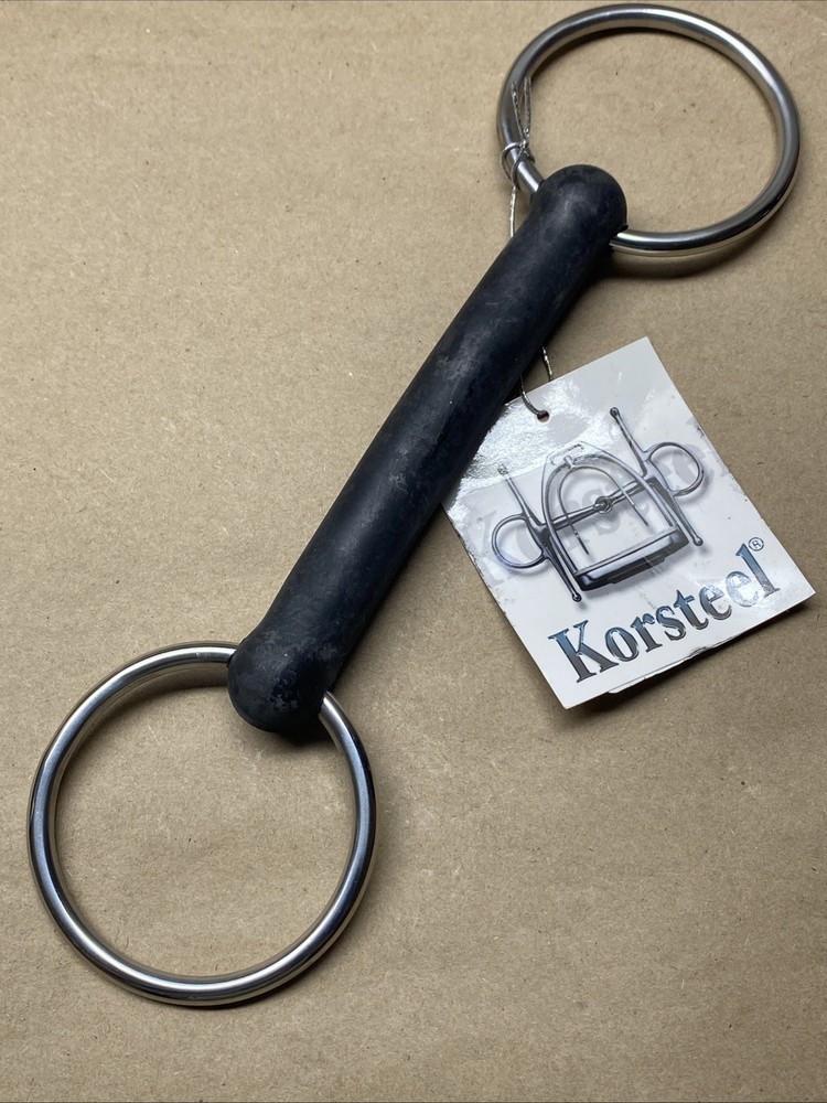 Korsteel Solid Rubber Mouth Loose Ring Snaffle Bit