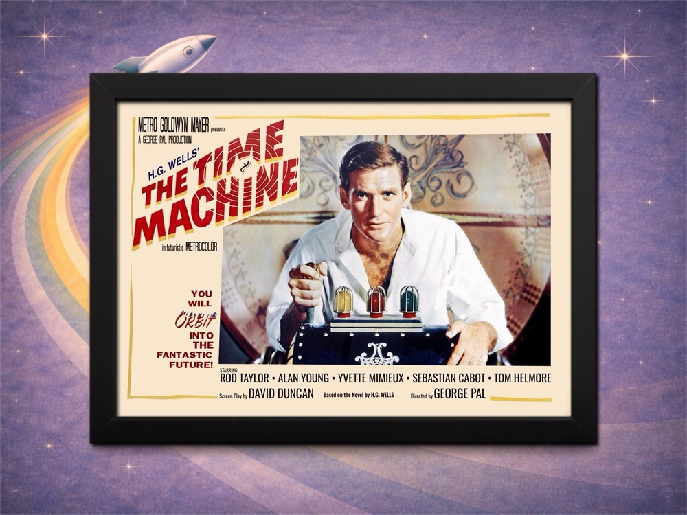 Time Machine 1960 Rod Taylor Controls Scene Framed Sci Fi Print