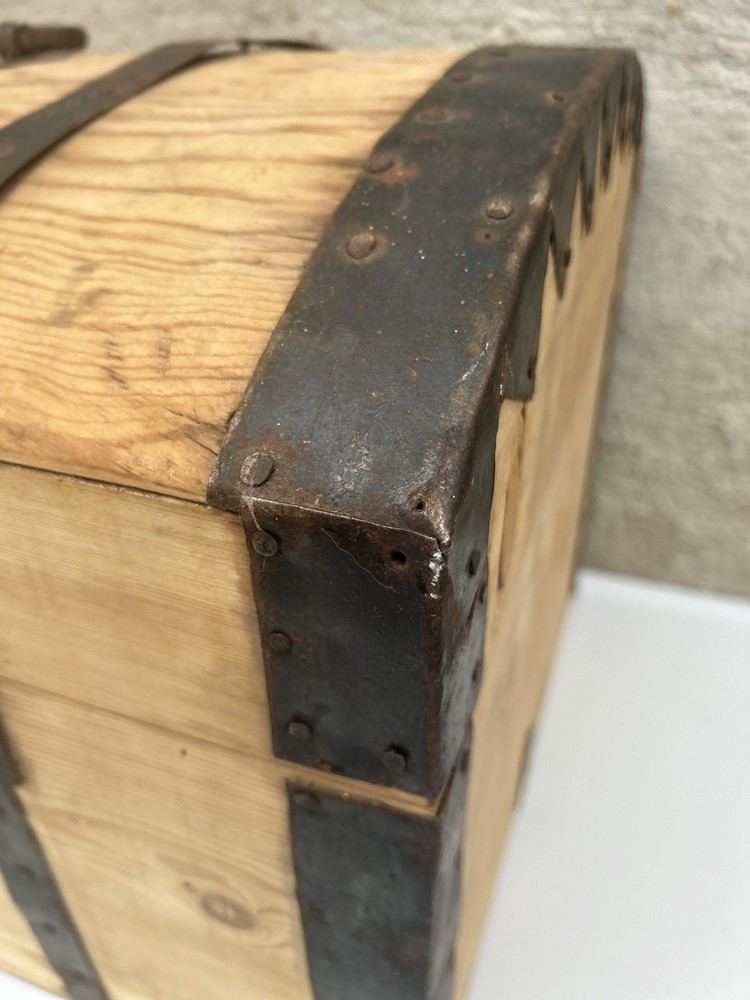 Antique Pine Dome Trunk Chest