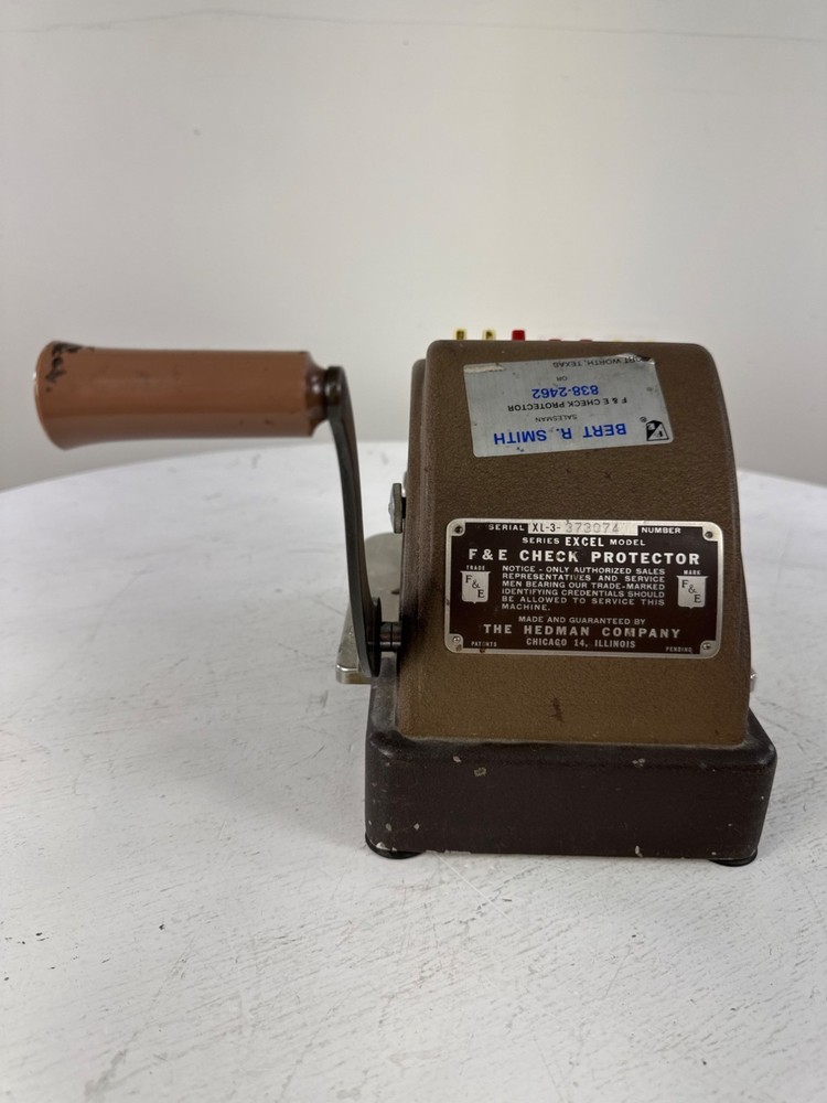 Hedman Company Model XL F&E Check Protector