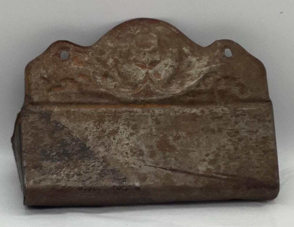 Antique Hanging Tin Comb Case