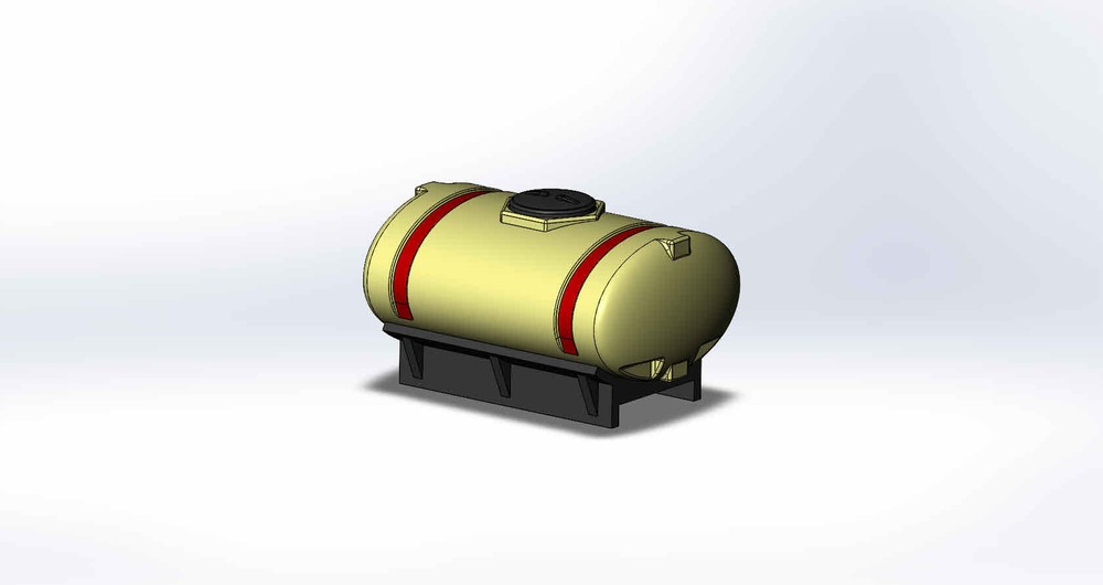 1/64 3D Printed 300 Gallon Elliptical Sprayer Tank