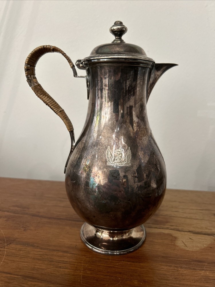 Engraved Vintage Silverware Plate Pitcher  Jug Silver Plated