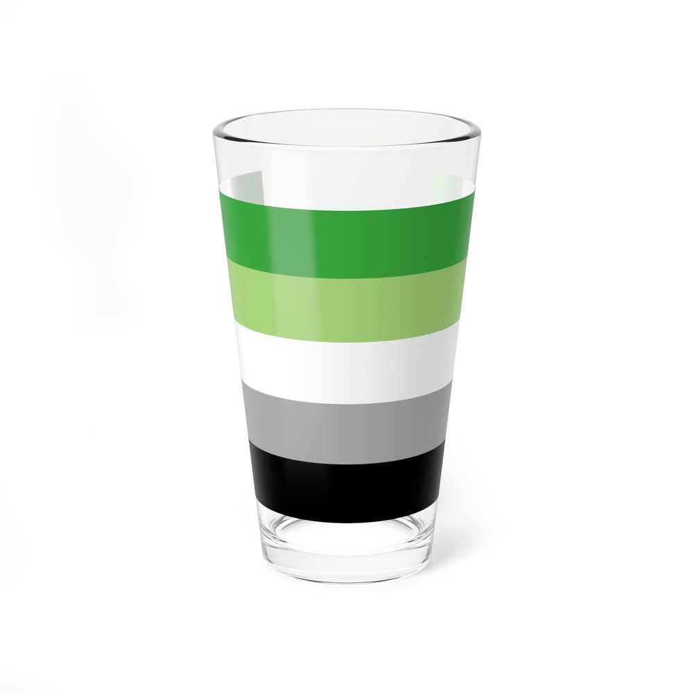 Aromantic Pride Flag - Pint Glass 16oz