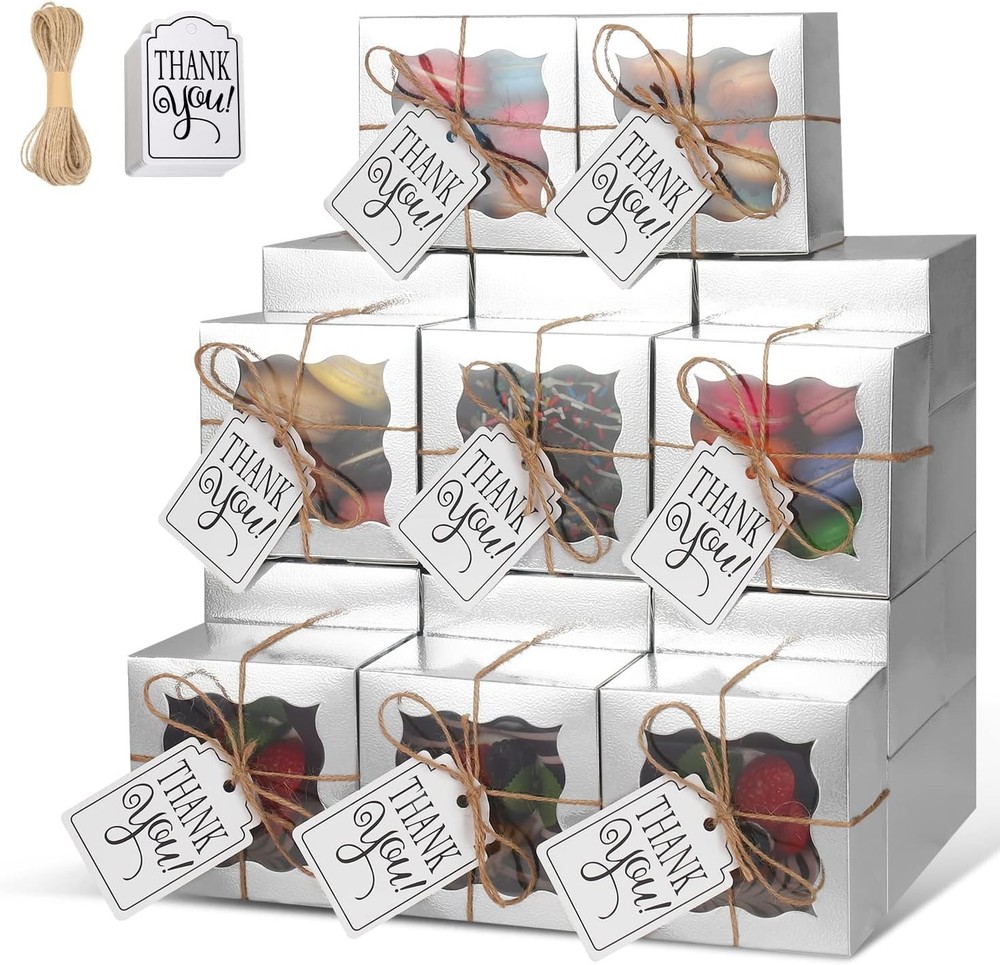 Sier Bakery Boxes with Window Indivi Cupcake Boxes 4x4x2.5