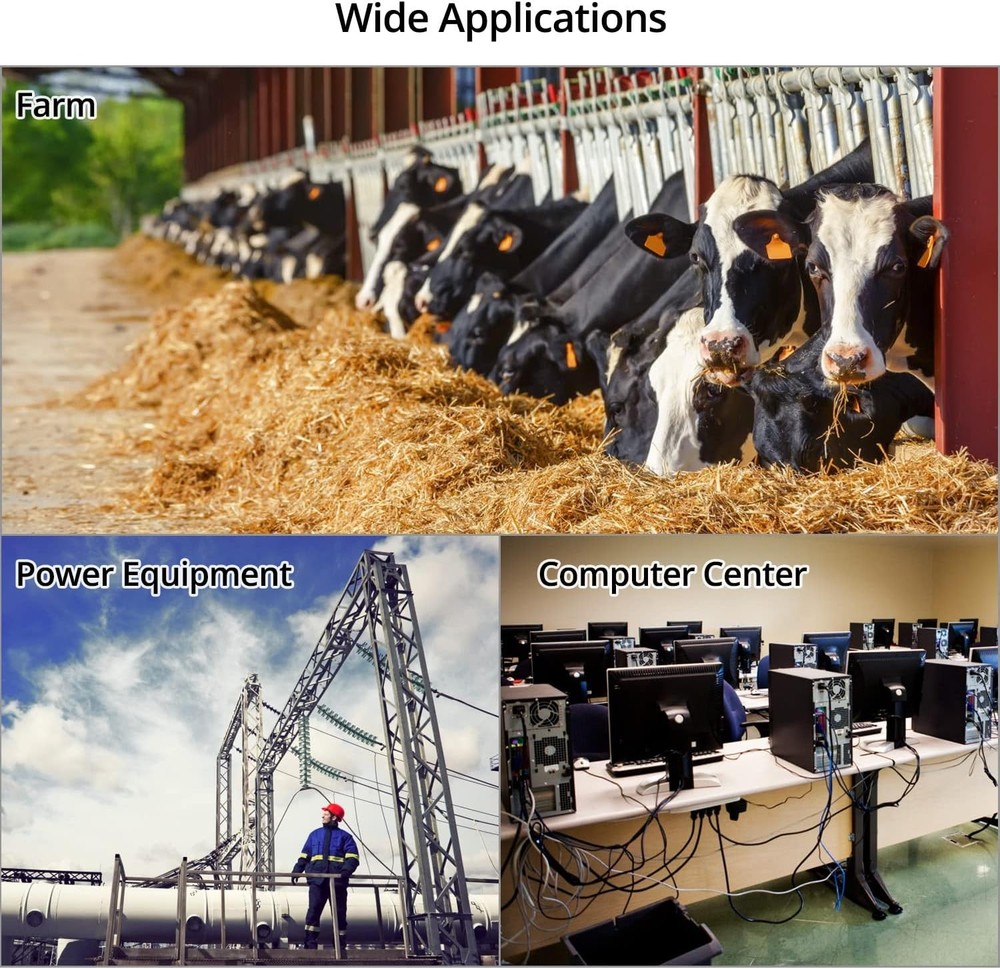 QWORK Power Failure Alarm, 2 Pack Automatic Cut Outage 2