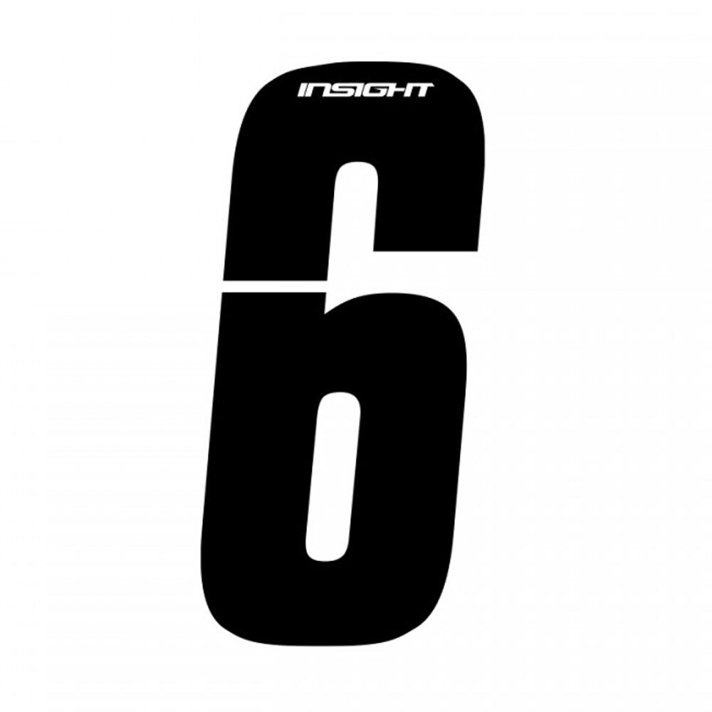 Insight 2" Side Plate Numbers 6 Black
