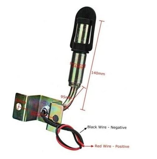 Led Rotating Amber Beacon Flexible Din Pole Thread Mount Warning Lights #E