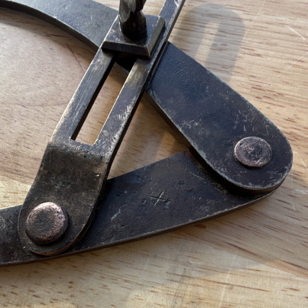 Vintage Outside Lock Joint Caliper Divider Adjustable Iron Tool