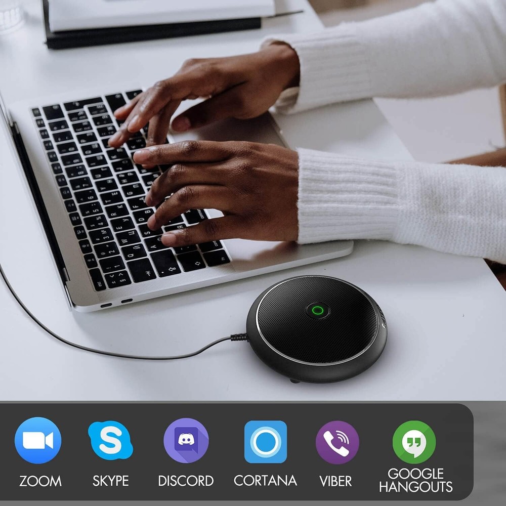 CMTECK Conference USB Microphone, Computer Desktop Mic with Mute Function, Omnid